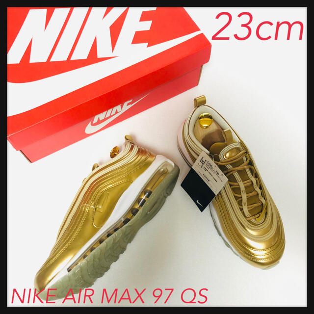 ゴールドホワイト新品23cm ナイキ エアマックス97 NIKE W AIRMAX97 QS