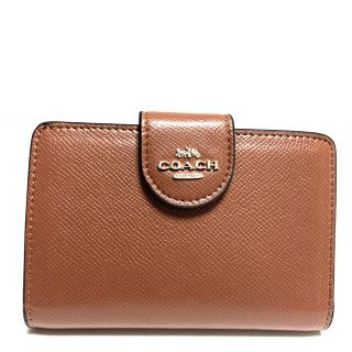 コーチ(COACH)の【新品　未使用】COACH  ブラウン　二つ折り財布(折り財布)