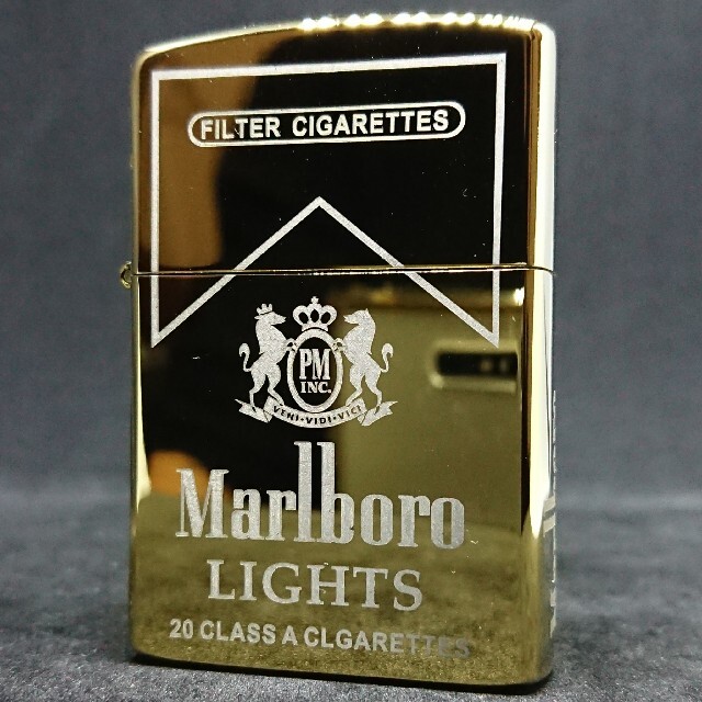 ZORRO マルボロ Marlboro ゴールド Zippoサイズ メンズのファッション小物(タバコグッズ)の商品写真