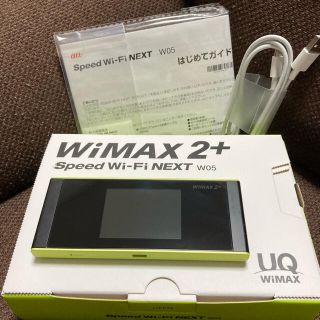 ファーウェイ(HUAWEI)のUQ WiMAX2+ Speed Wi-Fi NEXT W05 ブラックライム(PC周辺機器)