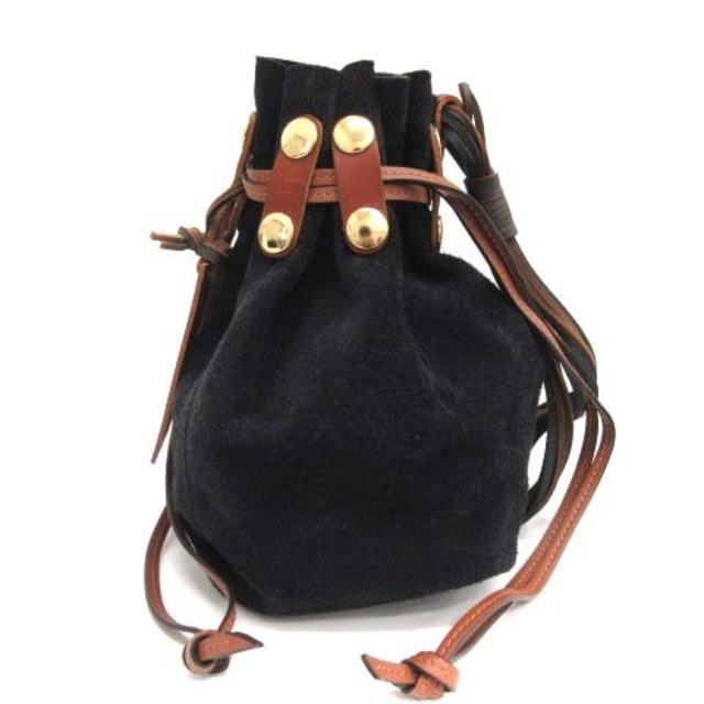 Marni(マルニ)のマルニ 19AW BINDLE BAG 巾着 ショルダーバッグ スエード 紺 レディースのバッグ(ハンドバッグ)の商品写真