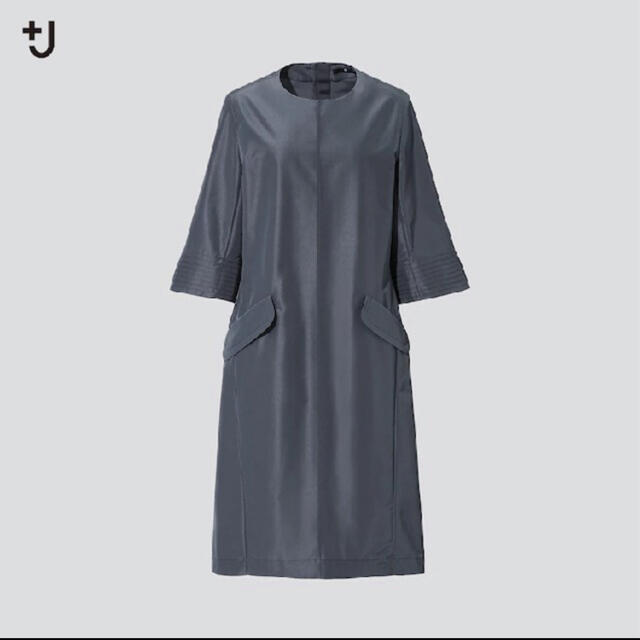 Jil Sander(ジルサンダー)の新品　UNIQLO ジルサンダーコラボ　シルクブレンドワンピース レディースのワンピース(ひざ丈ワンピース)の商品写真