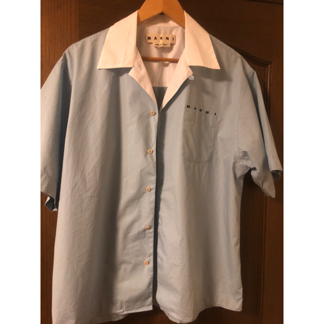 Marni ロゴプリントオープンカラーシャツの通販 by Yu's shop｜マルニならラクマ - Marni 通販高品質