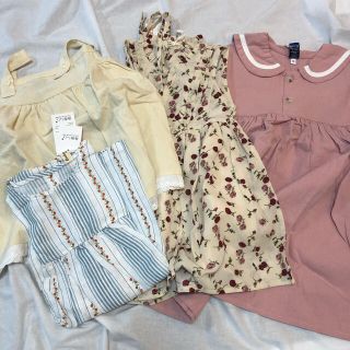 女の子90 キッズ　韓国子ども服　海外子供服　まとめ売り　ベビー　半袖　夏(ワンピース)