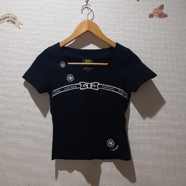 CLATHAS(クレイサス)のCLATHAS 38  黒Tシャツ レディースのトップス(Tシャツ(半袖/袖なし))の商品写真