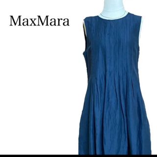 マックスマーラ(Max Mara)の'S Max Mara  エスマックスマーラ  ノースリーブワンピース  麻(ロングワンピース/マキシワンピース)