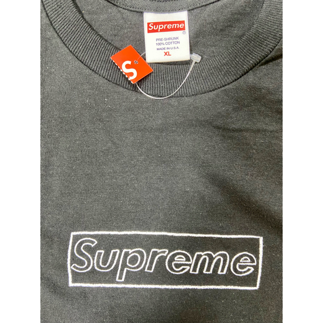 XL Supreme KAWS Chalk Logo Tee Blackトップス