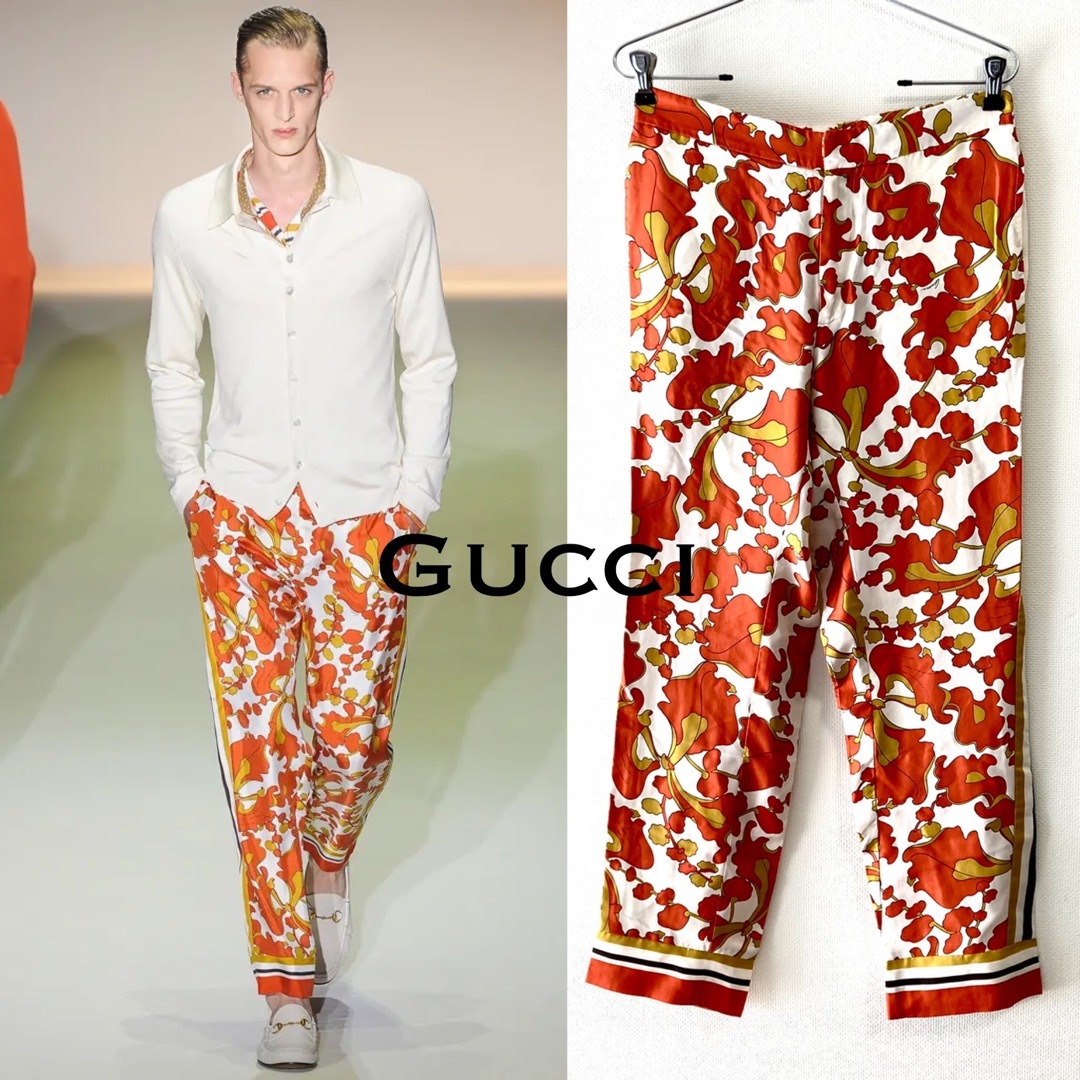 Gucci(グッチ)の2013.SS■GUCCI/グッチ パンツ/スラックス・シルク100% 国内美品 メンズのパンツ(スラックス)の商品写真