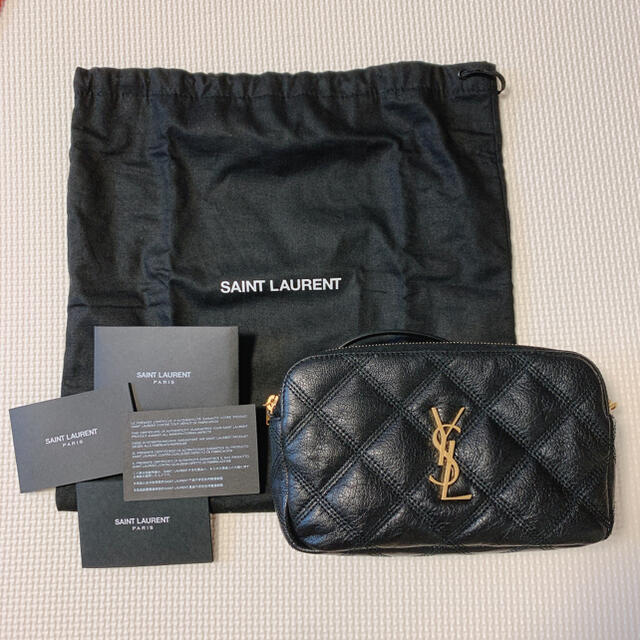 Saint Laurent ベッキー ダブルジップポーチレディース