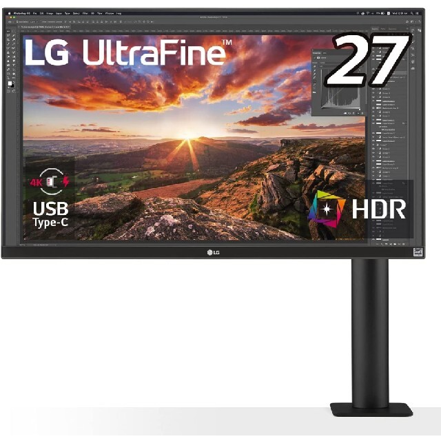 爆売り! LG エルゴノミクススタンド 27インチ4kモニター 27UN880-B