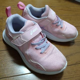 アシックス(asics)のasics　キッズ　女の子　スニーカー　18cm ピンク(スニーカー)