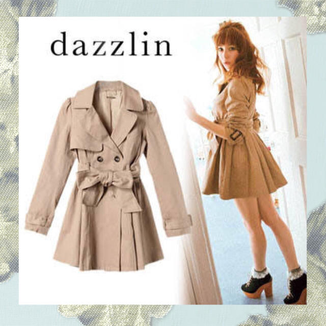 ????dazzlin????藤井リナさん着用????タックボリュームトレンチコート✨