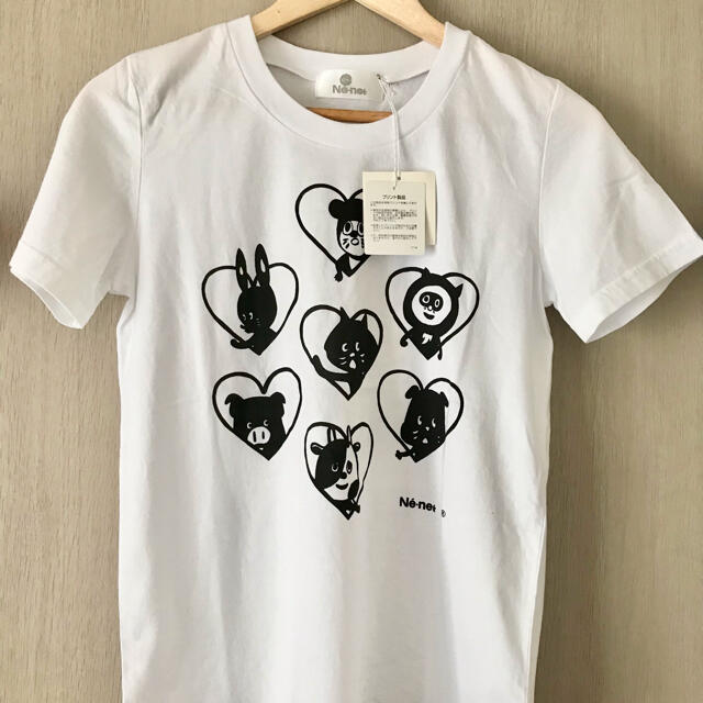 Ne-net(ネネット)の新品未使用 タグ付き Ne・net ネ・ネット にゃー Tシャツ 白 レディースのトップス(Tシャツ(半袖/袖なし))の商品写真