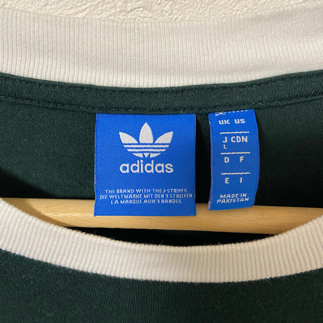 おまとめ公式完売！くすみ緑 adidasリンガーTシャツ半袖 L &青M