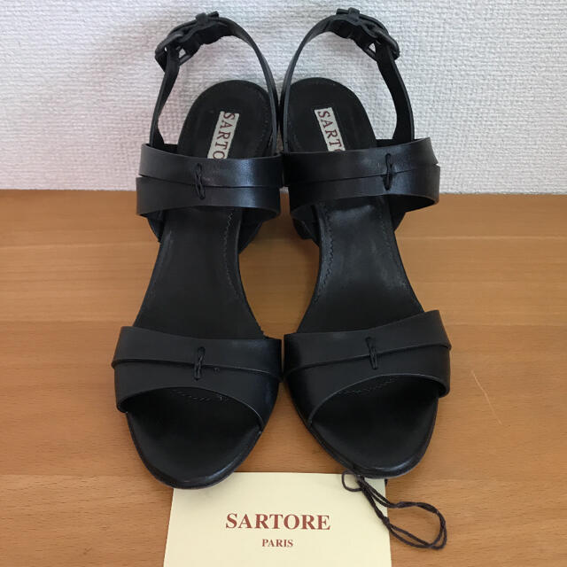 超美品 ♡ SARTORE サルトル サンダル 黒 ブラック 35