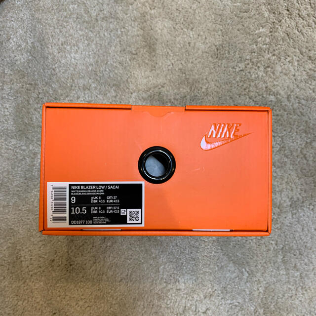 NIKE(ナイキ)のSACAI × NIKEBLAZER LOW MAGMA ORANGE 27cm メンズの靴/シューズ(スニーカー)の商品写真