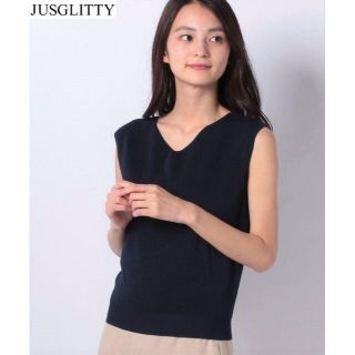 ジャスグリッティー(JUSGLITTY)の新品同様ジャスグリッティー★フレンチゆるVニット(その他)