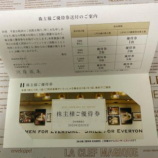 力の源株主優待　１枚(レストラン/食事券)