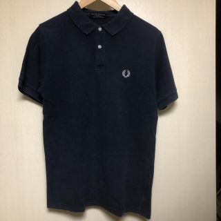 フレッドペリー(FRED PERRY)の80s ビンテージ　FRED PERRY ポロシャツ　ネイビー Lサイズ(ポロシャツ)