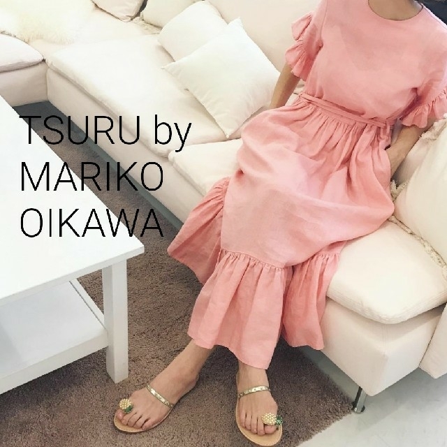 TSURU by Mariko Oikawa(ツルバイマリコオイカワ)の新品 TSURU by MARIKO OIKAWA Poitiers dress レディースのワンピース(ロングワンピース/マキシワンピース)の商品写真