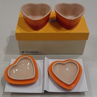 ルクルーゼ(LE CREUSET)のLE CREUSET プチ ラムカン ダムール セット オレンジ(食器)