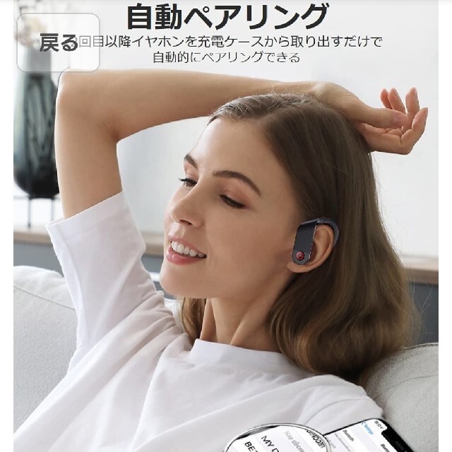 ライオン丸様専用【新品未使用】ワイヤレスイヤホン耳掛け式 の通販 by