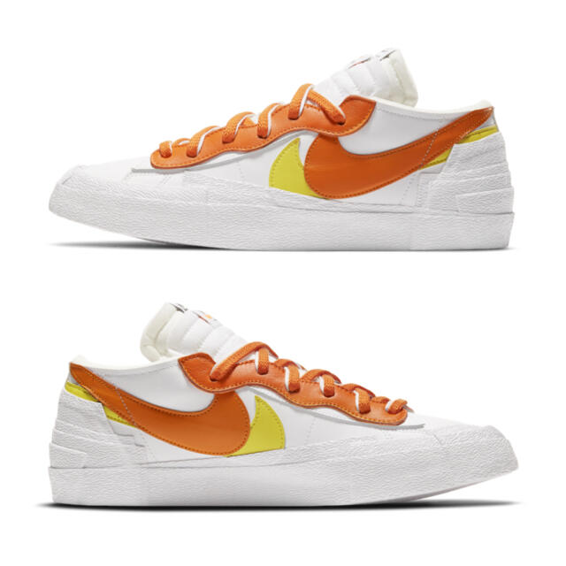 NIKE(ナイキ)のsacai × NIKE BLAZER LOW MAGMA ORANGE メンズの靴/シューズ(スニーカー)の商品写真