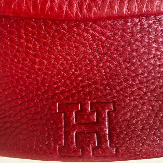 HIROFU 赤　レザー　ハンドバッグ 3