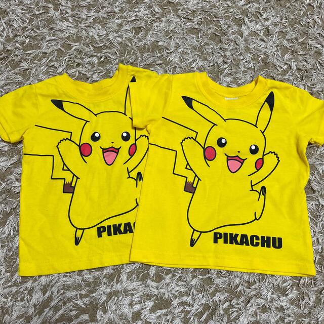 ポケモン(ポケモン)のピカチュウ　tシャツ 90 95 ２枚セット キッズ/ベビー/マタニティのキッズ服男の子用(90cm~)(Tシャツ/カットソー)の商品写真