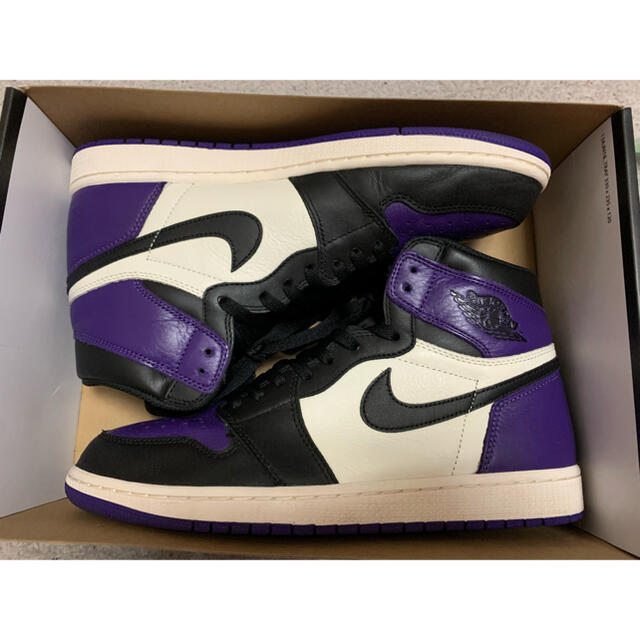 靴/シューズJordan 1 court purple 1.0