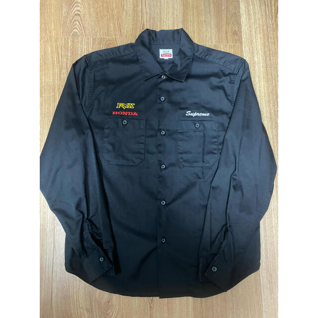 supreme honda fox racing work shirt