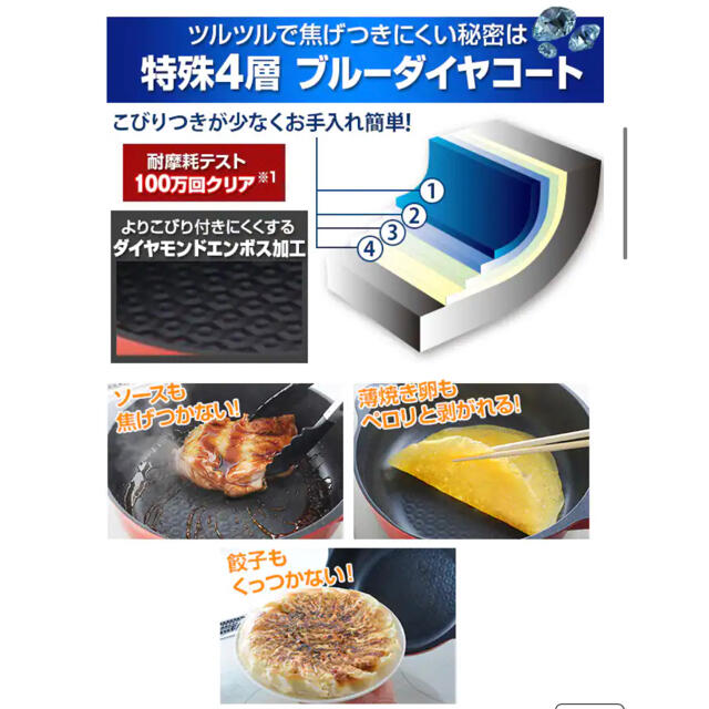 ダイヤモンドマルチパン　3点セット インテリア/住まい/日用品のキッチン/食器(鍋/フライパン)の商品写真