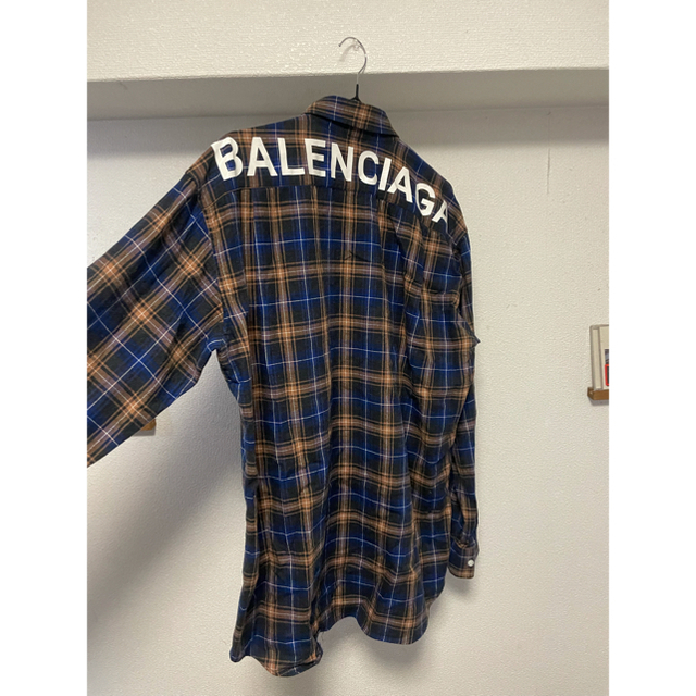 Balenciaga(バレンシアガ)のバレンシアガ　バックロゴチェックシャツ メンズのトップス(シャツ)の商品写真