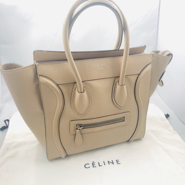 正規店購入 セリーヌCELINE ラゲージマイクロショッパー　デューン　ベージュ