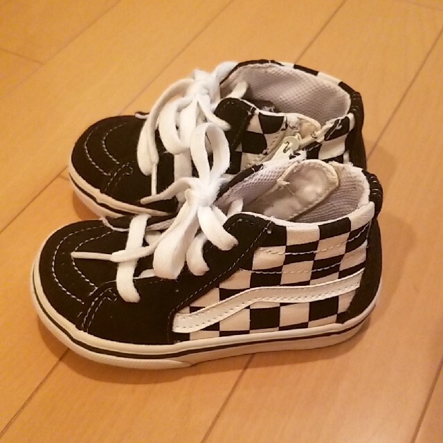 VANS(ヴァンズ)のVANSバンズ　スニーカー　キッズ　ハイカット　チェック柄　14㎝ キッズ/ベビー/マタニティのベビー靴/シューズ(~14cm)(スニーカー)の商品写真