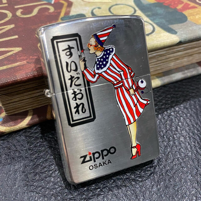 【ZIPPO】WINDY ウィンディ すいだおれ 大阪 限定品 ご当地 レア銀メッキサテン