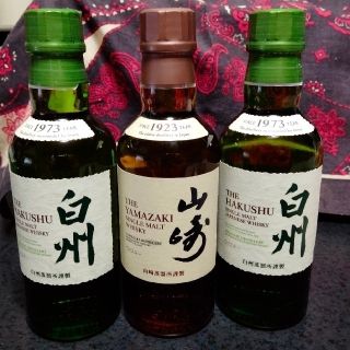 サントリー(サントリー)の山崎　白州　１８０ml　ミニボトル(ウイスキー)