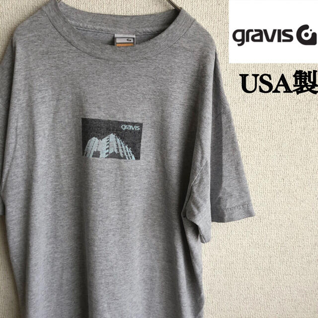 gravis(グラビス)の90s USA製　gravis 半袖　プリント　Tシャツ　グラビス　Mサイズ メンズのトップス(Tシャツ/カットソー(半袖/袖なし))の商品写真