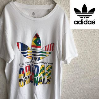 アディダス(adidas)のadidas ビッグロゴ　プリント　半袖　Tシャツ　アディダス　Sサイズ　レトロ(Tシャツ/カットソー(半袖/袖なし))