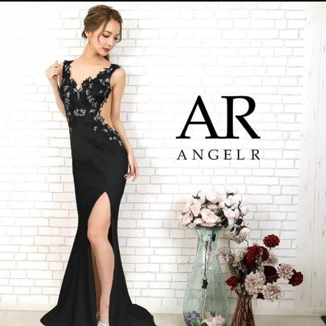 AngelR(エンジェルアール)のエンジェルアール ロングキャバドレス ブラック レディースのフォーマル/ドレス(ナイトドレス)の商品写真