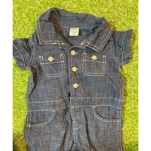 babyGAP(ベビーギャップ)のbaby GAP ギャップ ３枚セット夏服ロンパース3〜6m キッズ/ベビー/マタニティのベビー服(~85cm)(ロンパース)の商品写真