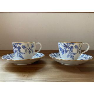 ノリタケ(Noritake)のノリタケ　ブルーソレンティーノ　カップ＆ソーサーペアセット(グラス/カップ)