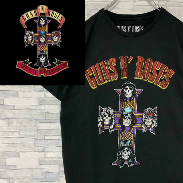 【レア】Guns N' Roses ガンズアンドローゼズ バンドTシャツ 黒　L