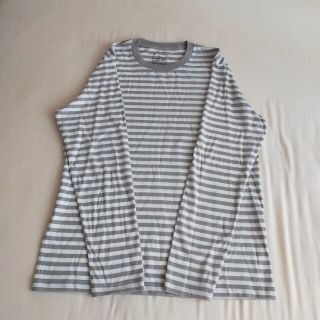 ムジルシリョウヒン(MUJI (無印良品))の【無印】インド綿天竺編みクルーネック長袖Ｔシャツ 〈モデル1度着用〉(Tシャツ/カットソー(七分/長袖))