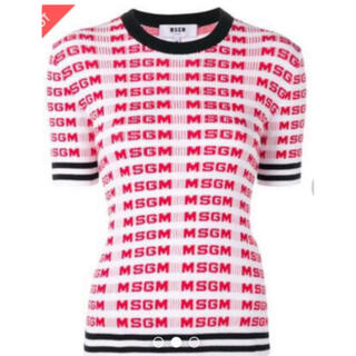 エムエスジイエム(MSGM)の美品⭐︎MSGM（エムエスジーエム）半袖ロゴニットプルオーバー(Tシャツ(半袖/袖なし))