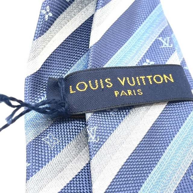 LOUIS VUITTON(ルイヴィトン)の美品 ルイヴィトン M75945 モノグラム ストライプ ネクタイ メンズのファッション小物(ネクタイ)の商品写真
