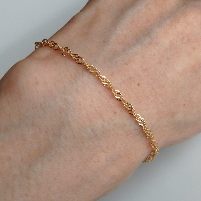 ゆぅちゃん様専用 k18アンクレット スクリューチェーン 18金 18k