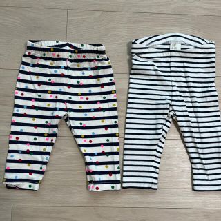 エイチアンドエム(H&M)のボーダーレギンスセット　3-6M(パンツ)