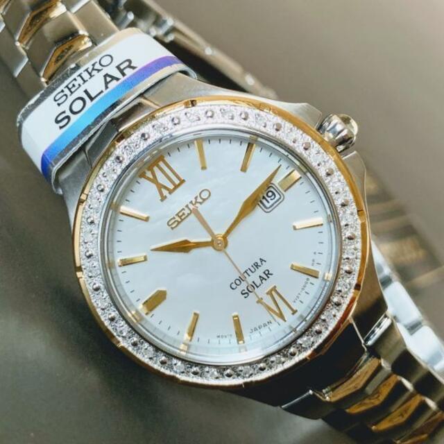 【新品】 SEIKO 上級コーチュラ★ダイヤ ソーラー セイコーレディース腕時計