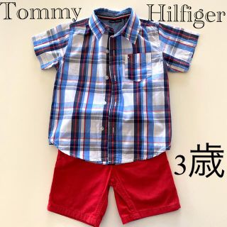 トミーヒルフィガー(TOMMY HILFIGER)のトミーヒルフィガー  シャツ　ズボン　3T  男の子　3歳　110cm tシャツ(Tシャツ/カットソー)